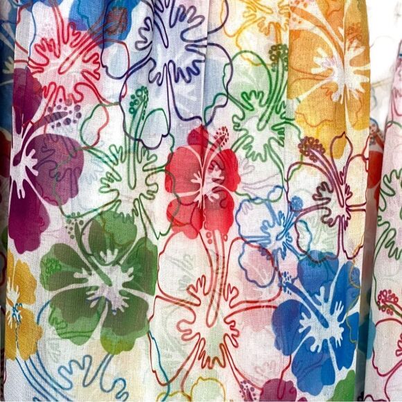 ALL THINGS MOCHI Kona Floral Bardot Chiffon Maxi Dress M - Picture 11 of 16